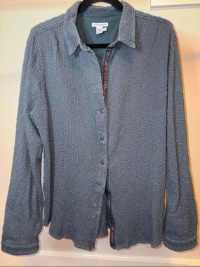 Carbon2Cobalt Creekside Button-Down Shirt - Eucalyptus